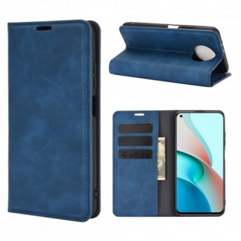 Folio Cover Xiaomi Redmi Note 9 5G Custodia in pelle Tocco Di Pelle