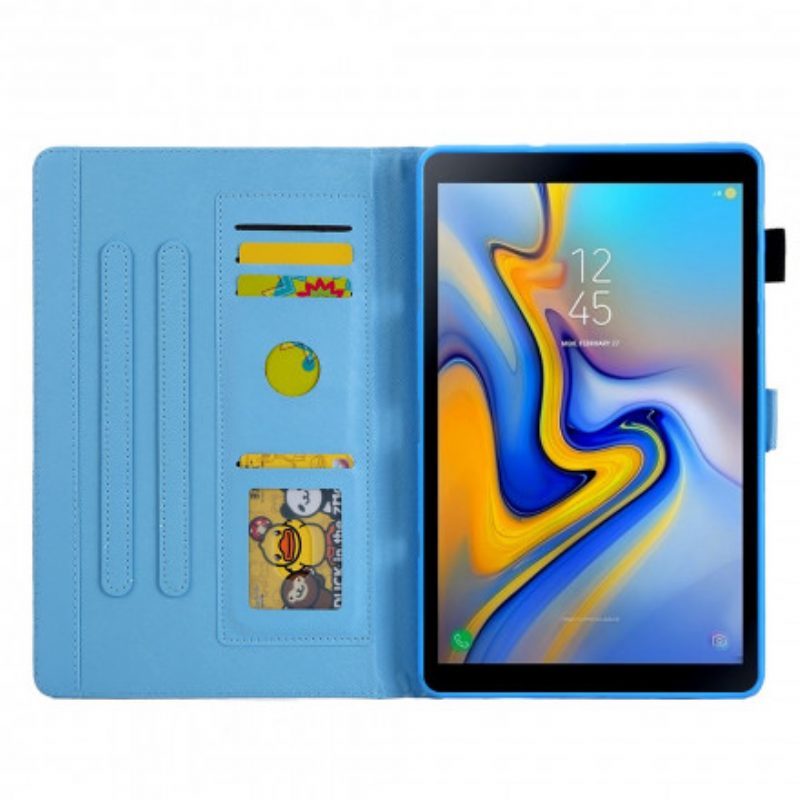 Custodia A Portafoglio Samsung Galaxy Tab A7 (2020) Farfalle Multiple