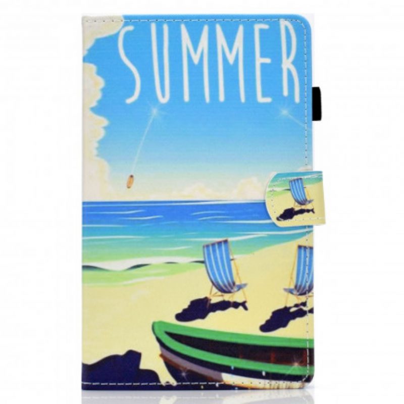 Custodia A Portafoglio Samsung Galaxy Tab A7 (2020) Spiaggia