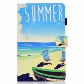 Custodia A Portafoglio Samsung Galaxy Tab A7 (2020) Spiaggia