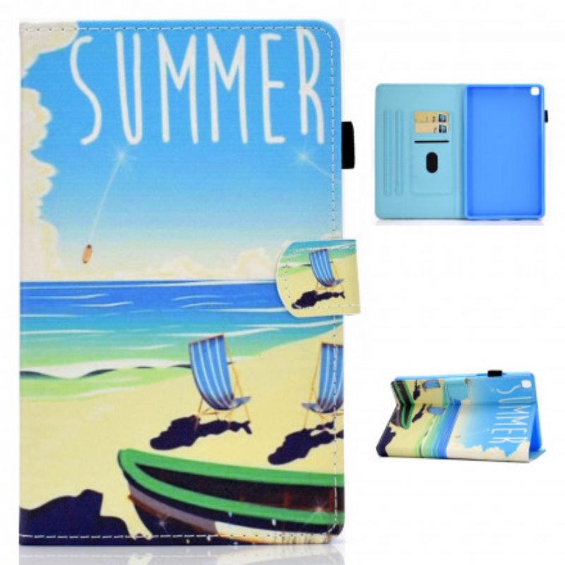 Custodia A Portafoglio Samsung Galaxy Tab A7 (2020) Spiaggia