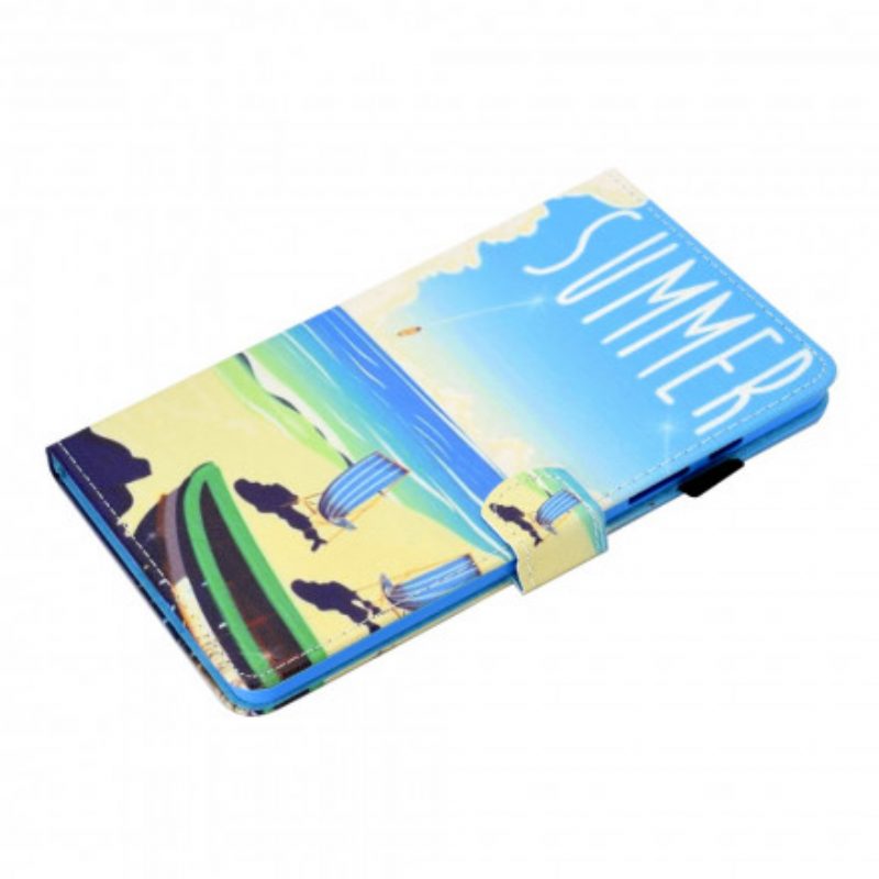 Custodia A Portafoglio Samsung Galaxy Tab A7 (2020) Spiaggia