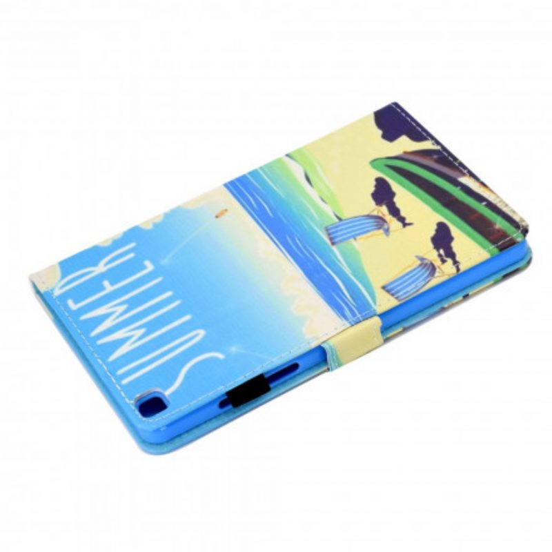 Custodia A Portafoglio Samsung Galaxy Tab A7 (2020) Spiaggia