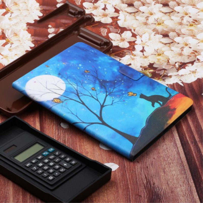 Custodia in pelle Samsung Galaxy Tab A7 (2020) Albero Alla Luna E Al Sole