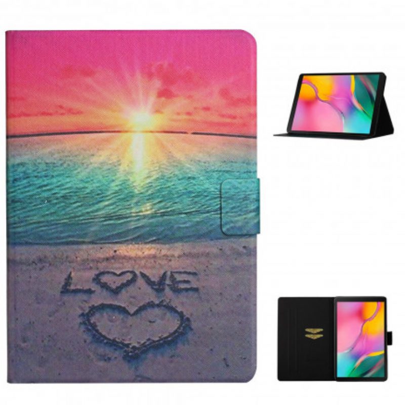 Custodia in pelle Samsung Galaxy Tab A7 (2020) Amore Al Tramonto