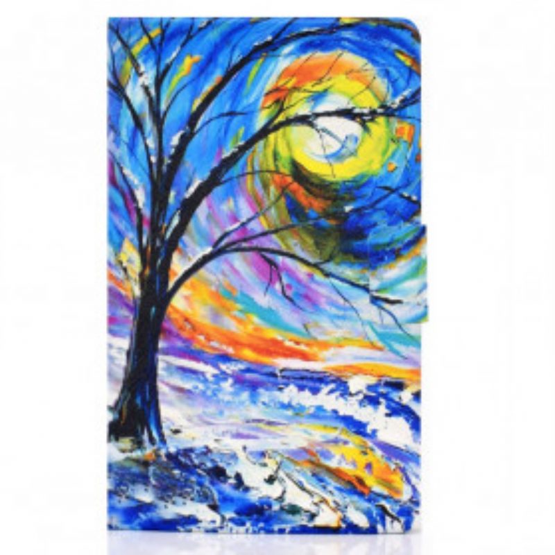 Custodia in pelle Samsung Galaxy Tab A7 (2020) Arte Dell'albero