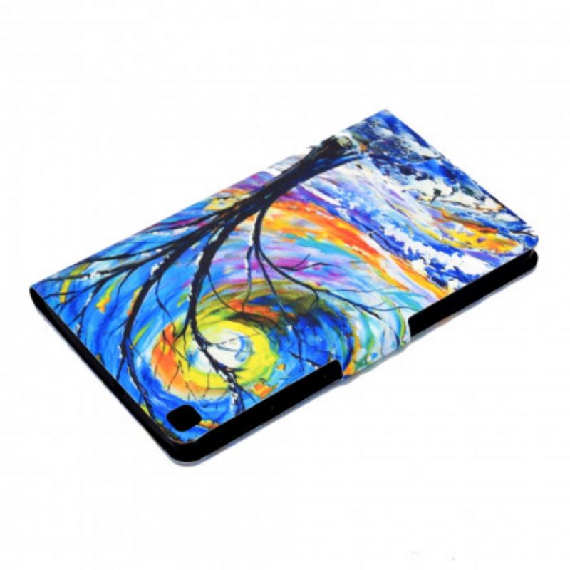 Custodia in pelle Samsung Galaxy Tab A7 (2020) Arte Dell'albero