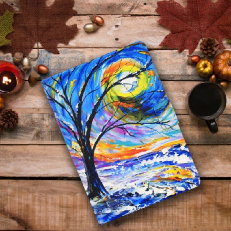 Custodia in pelle Samsung Galaxy Tab A7 (2020) Arte Dell'albero