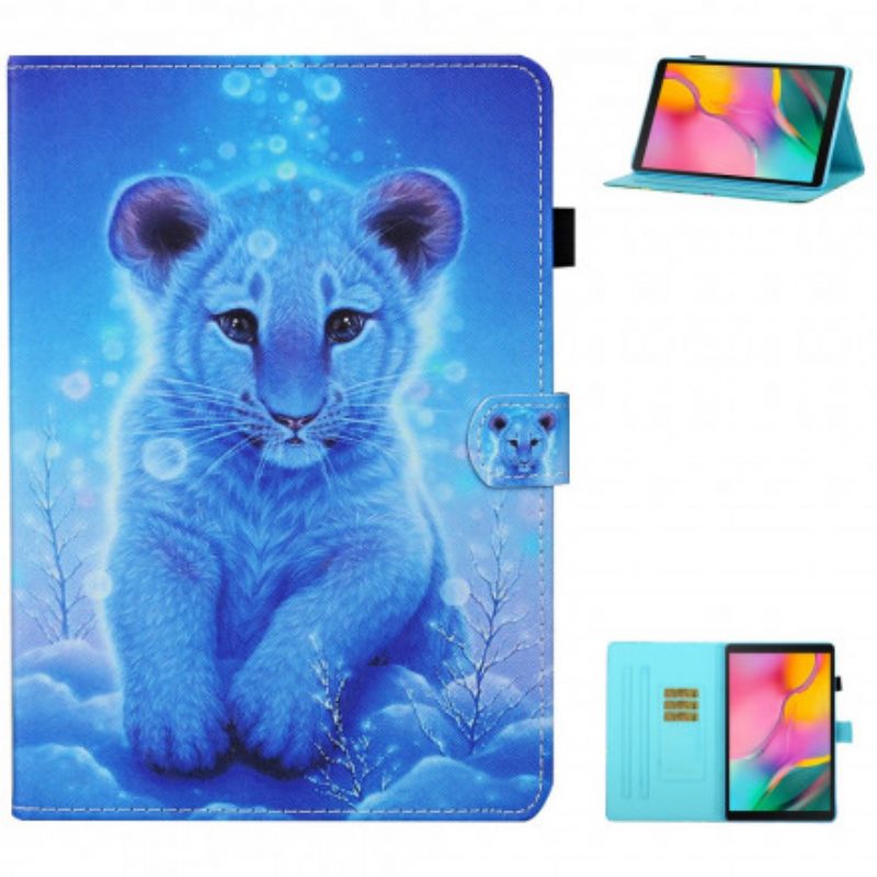 Custodia in pelle Samsung Galaxy Tab A7 (2020) Cucciolo Di Tigre