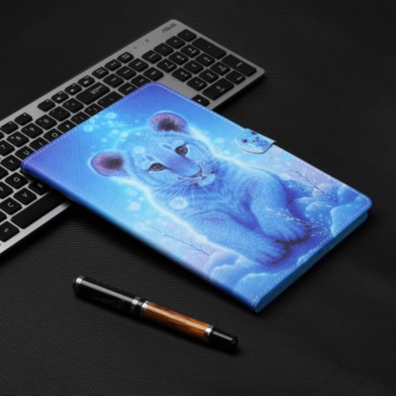 Custodia in pelle Samsung Galaxy Tab A7 (2020) Cucciolo Di Tigre