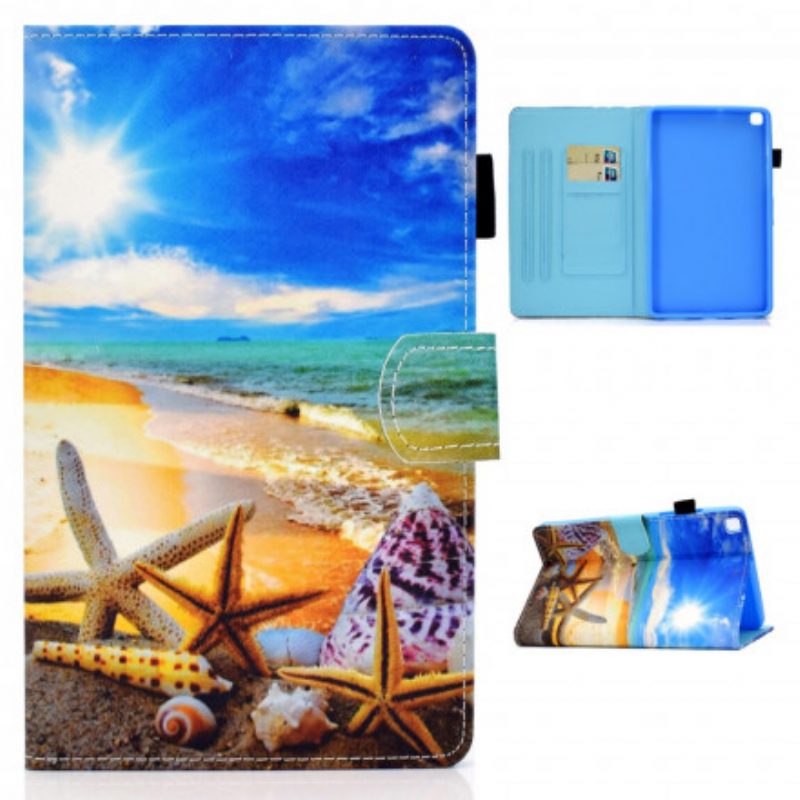 Custodia in pelle Samsung Galaxy Tab A7 (2020) Divertimento In Spiaggia