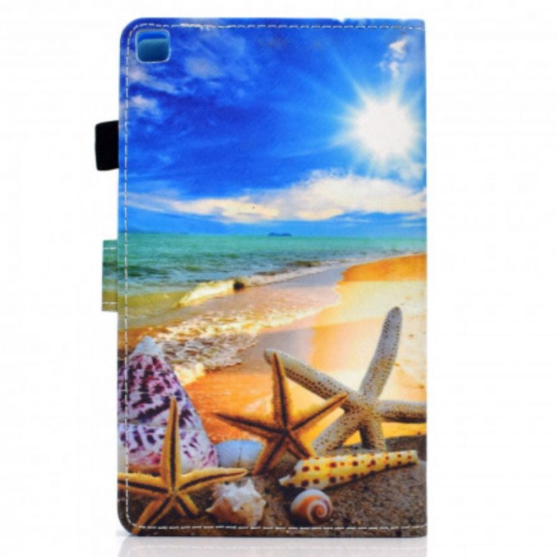 Custodia in pelle Samsung Galaxy Tab A7 (2020) Divertimento In Spiaggia