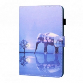 Custodia in pelle Samsung Galaxy Tab A7 (2020) Elefante Arte