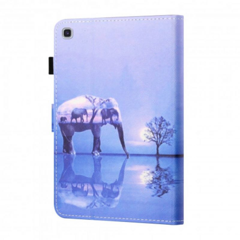 Custodia in pelle Samsung Galaxy Tab A7 (2020) Elefante Arte