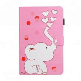 Custodia in pelle Samsung Galaxy Tab A7 (2020) Elefante Innamorato