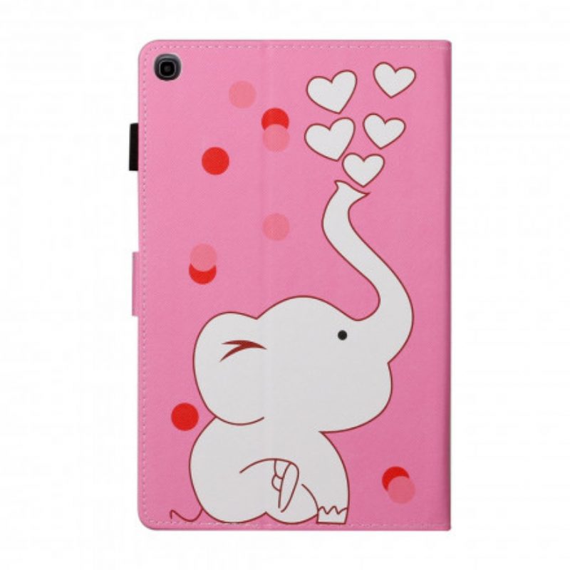 Custodia in pelle Samsung Galaxy Tab A7 (2020) Elefante Innamorato