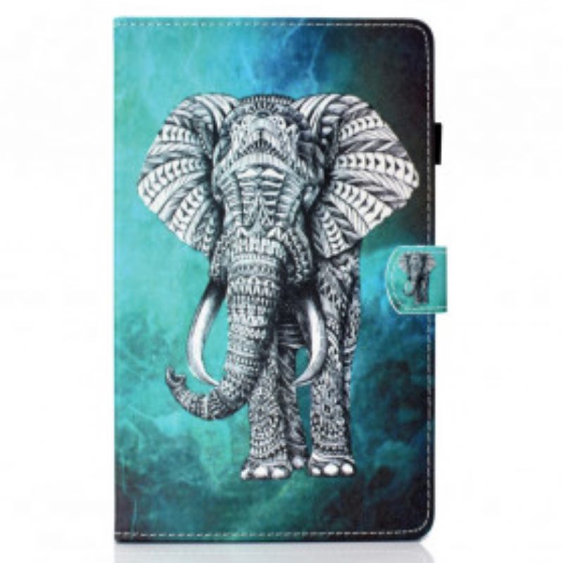 Custodia in pelle Samsung Galaxy Tab A7 (2020) Elefante Tribale