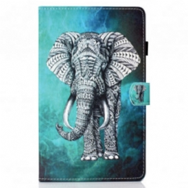 Custodia in pelle Samsung Galaxy Tab A7 (2020) Elefante Tribale
