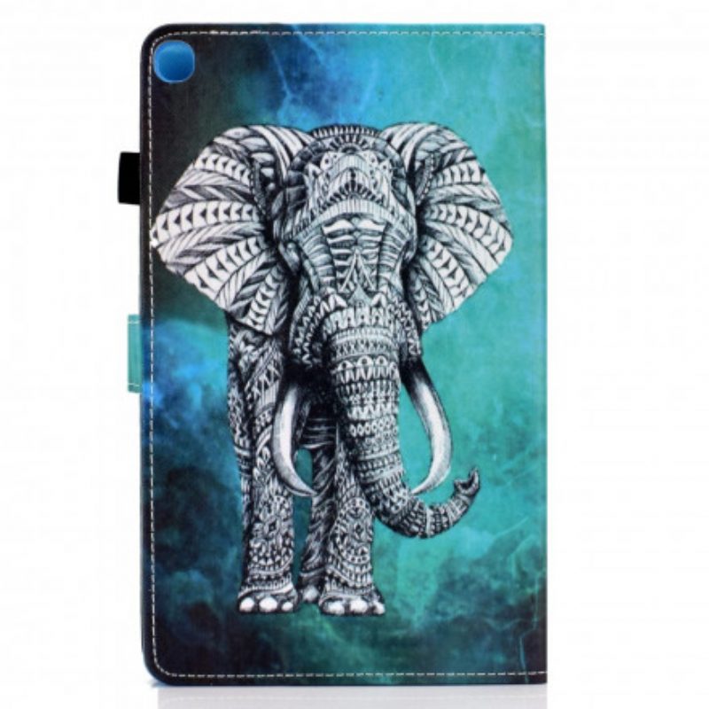 Custodia in pelle Samsung Galaxy Tab A7 (2020) Elefante Tribale