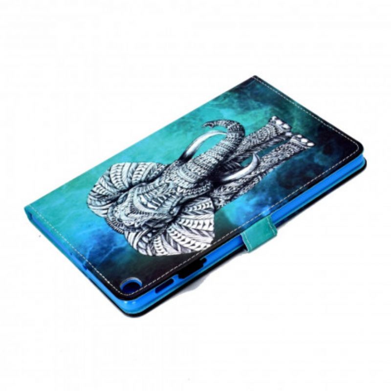 Custodia in pelle Samsung Galaxy Tab A7 (2020) Elefante Tribale