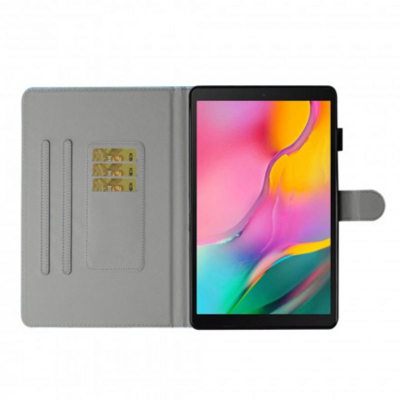 Custodia in pelle Samsung Galaxy Tab A7 (2020) Falena Lunare