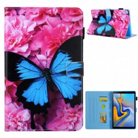 Custodia in pelle Samsung Galaxy Tab A7 (2020) Farfalla Floreale