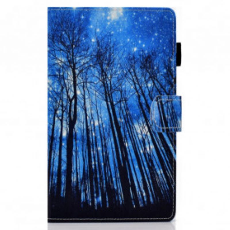 Custodia in pelle Samsung Galaxy Tab A7 (2020) Foresta Notturna