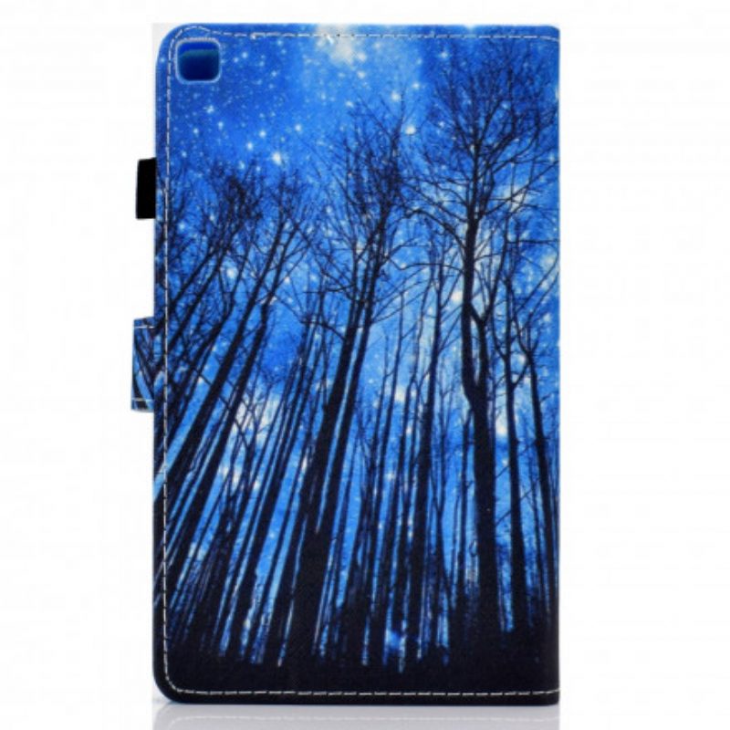 Custodia in pelle Samsung Galaxy Tab A7 (2020) Foresta Notturna