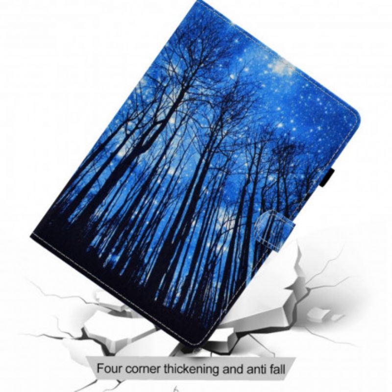 Custodia in pelle Samsung Galaxy Tab A7 (2020) Foresta Notturna