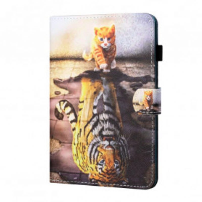 Custodia in pelle Samsung Galaxy Tab A7 (2020) Gattino Arte