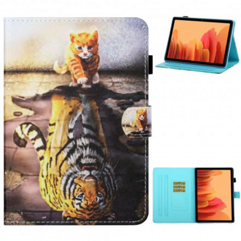 Custodia in pelle Samsung Galaxy Tab A7 (2020) Gattino Arte