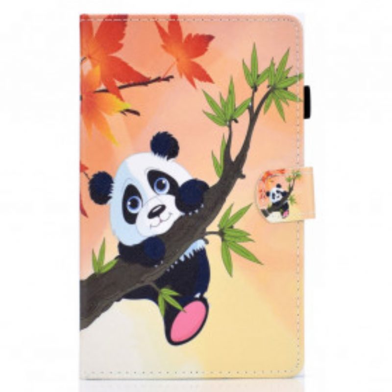 Custodia in pelle Samsung Galaxy Tab A7 (2020) Panda Carino