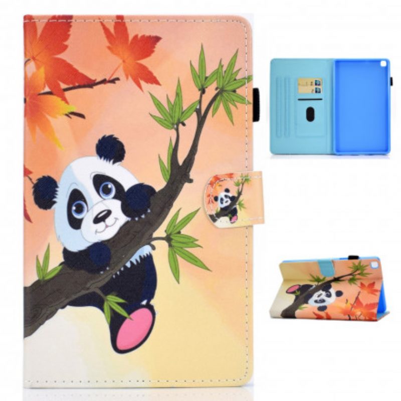 Custodia in pelle Samsung Galaxy Tab A7 (2020) Panda Carino