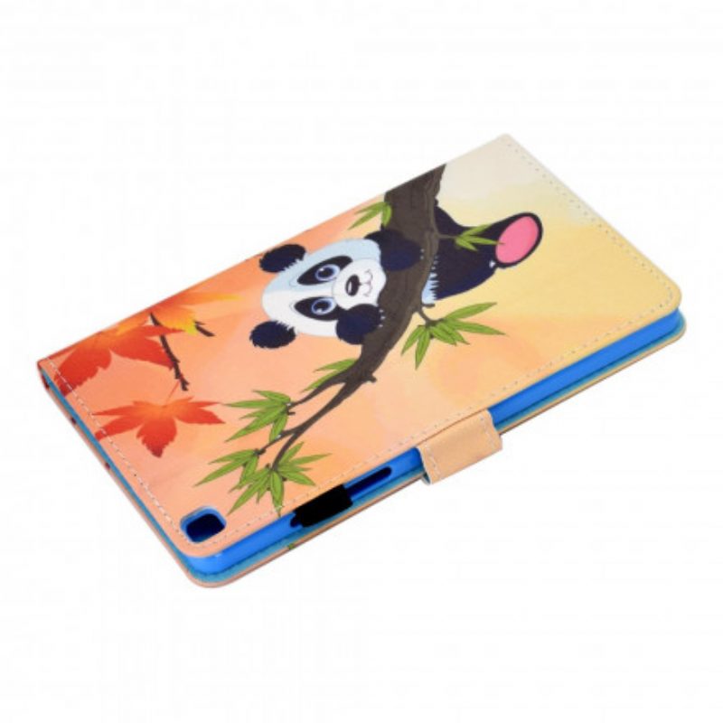 Custodia in pelle Samsung Galaxy Tab A7 (2020) Panda Carino