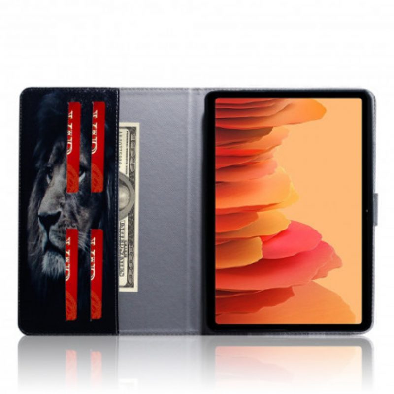 Custodia in pelle Samsung Galaxy Tab A7 (2020) Testa Di Leone