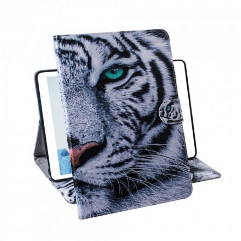 Custodia in pelle Samsung Galaxy Tab A7 (2020) Testa Di Tigre