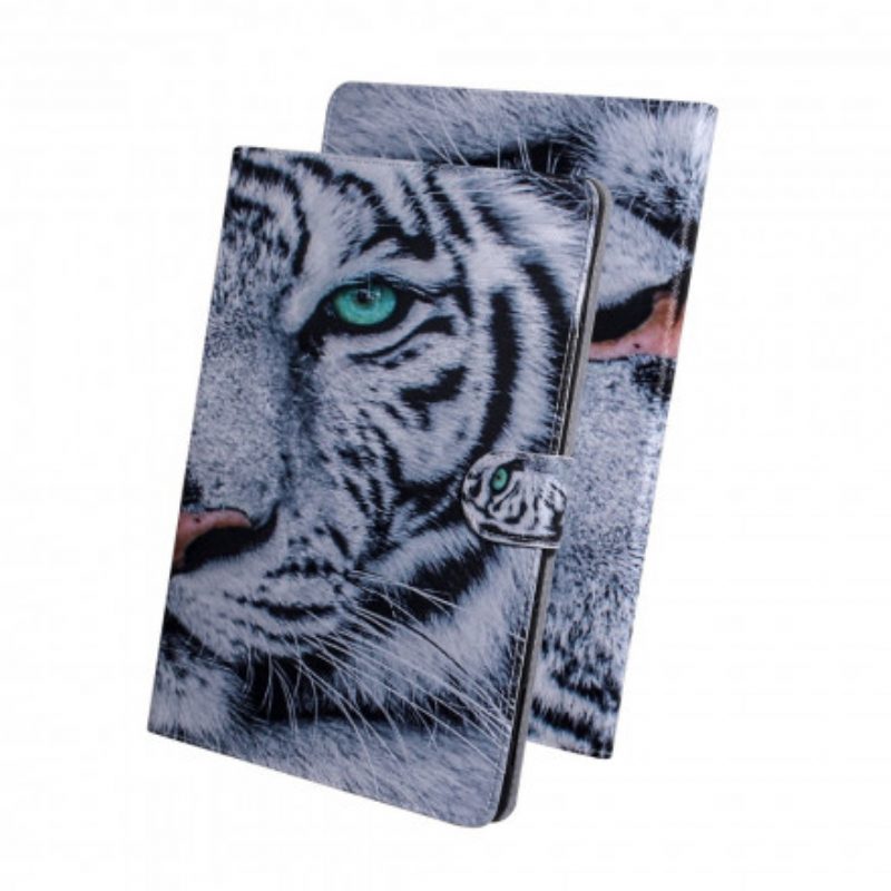 Custodia in pelle Samsung Galaxy Tab A7 (2020) Testa Di Tigre