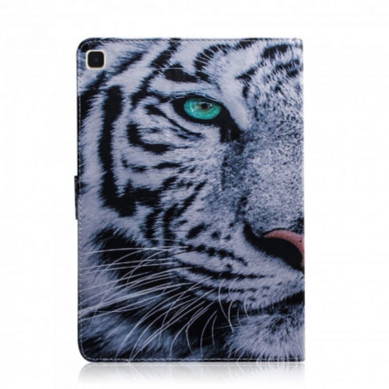 Custodia in pelle Samsung Galaxy Tab A7 (2020) Testa Di Tigre