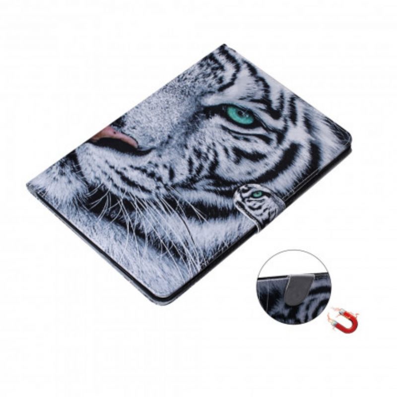 Custodia in pelle Samsung Galaxy Tab A7 (2020) Testa Di Tigre