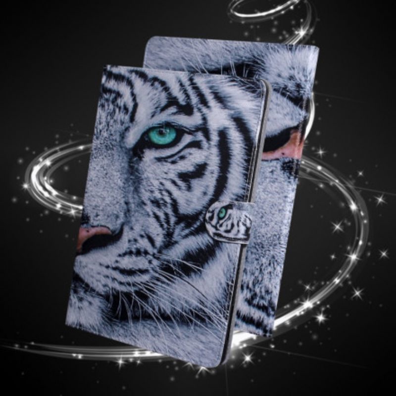 Custodia in pelle Samsung Galaxy Tab A7 (2020) Testa Di Tigre