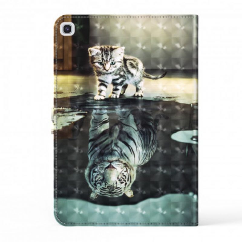 Folio Cover Samsung Galaxy Tab A7 (2020) Il Sogno Del Gatto Del Punto Luminoso