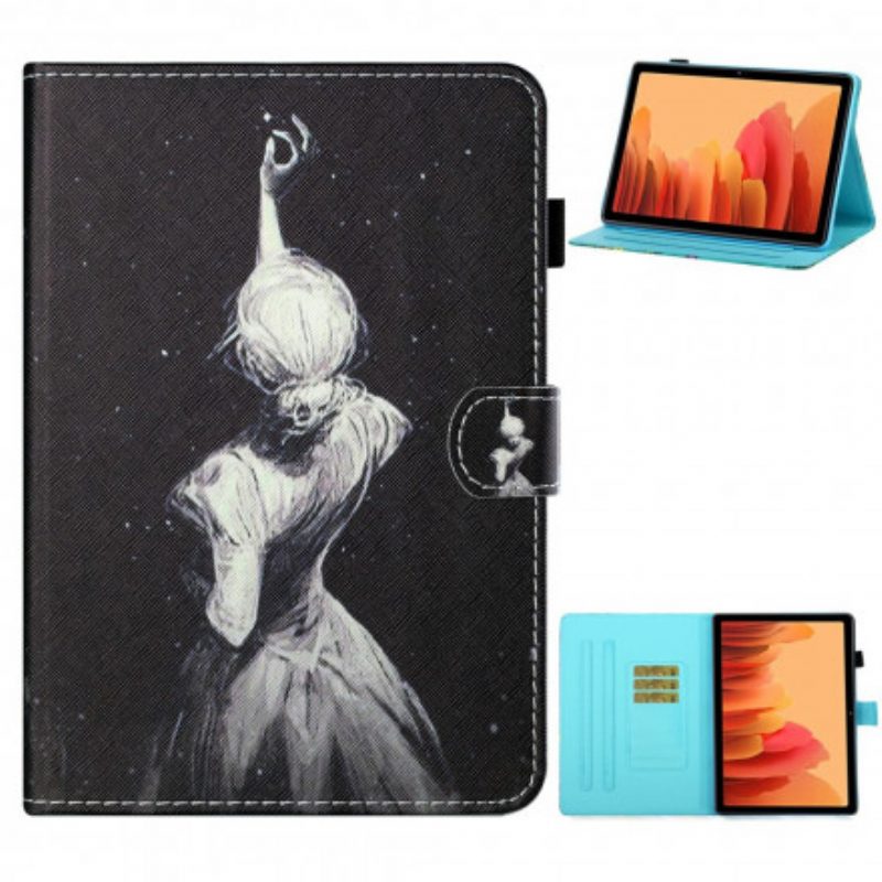 Folio Cover Samsung Galaxy Tab A7 (2020) Ragazza Arte