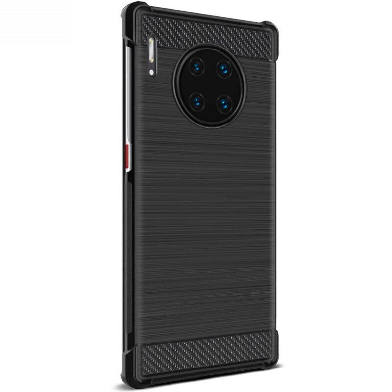 Cover Huawei Mate 30 Pro Imak Serie Vega Fibra Di Carbonio Spazzolato