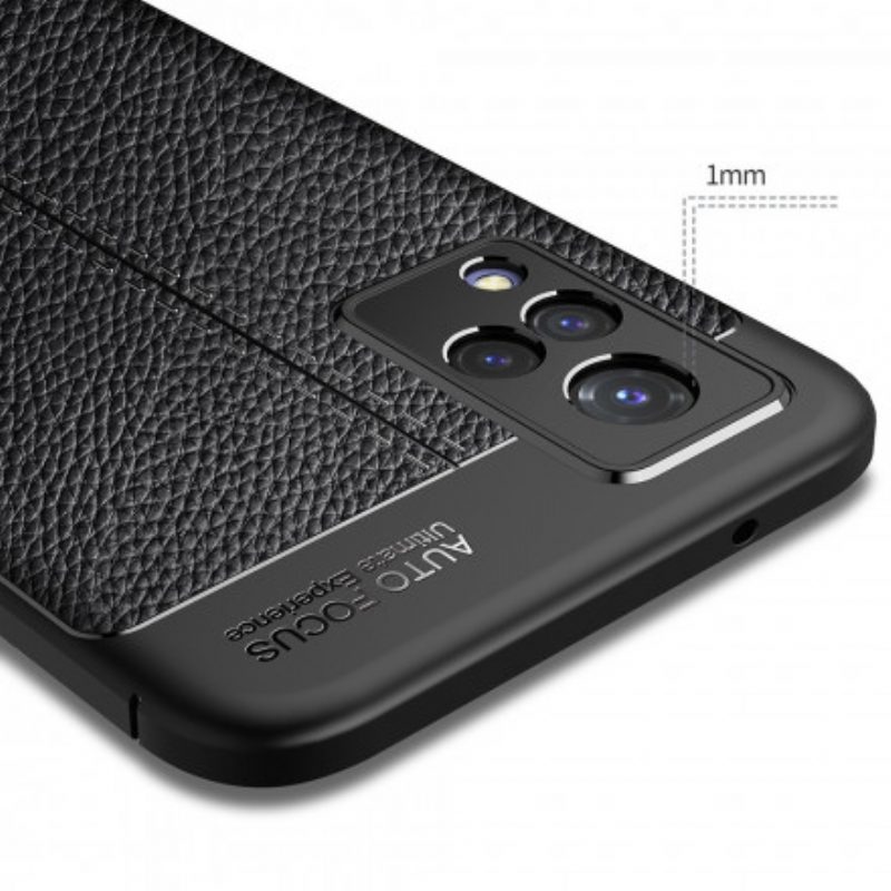 Cover Vivo V21 5G Doppia Linea Litchi Effetto Pelle