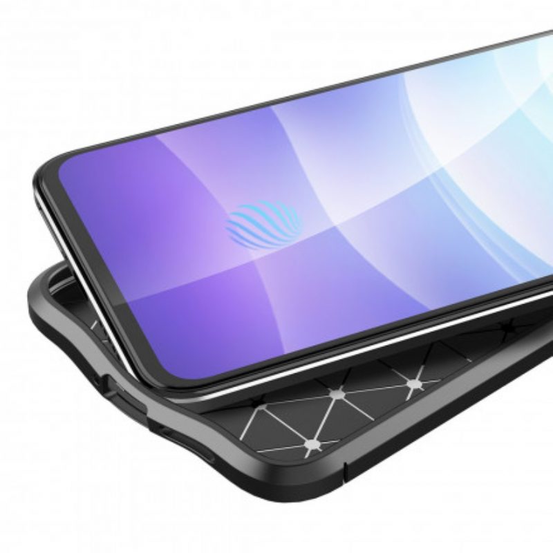 Cover Vivo V21 5G Doppia Linea Litchi Effetto Pelle