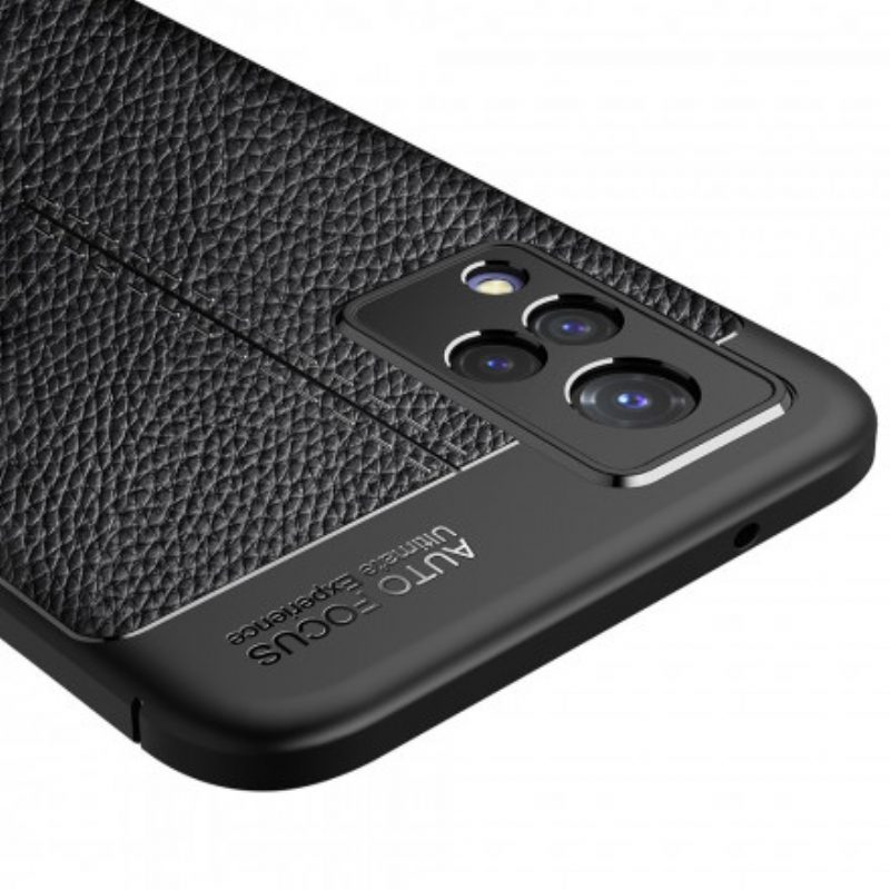 Cover Vivo V21 5G Doppia Linea Litchi Effetto Pelle