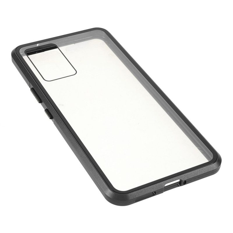 Cover Vivo V21 5G Due Lati In Vetro Temperato Magnetico E Metallo