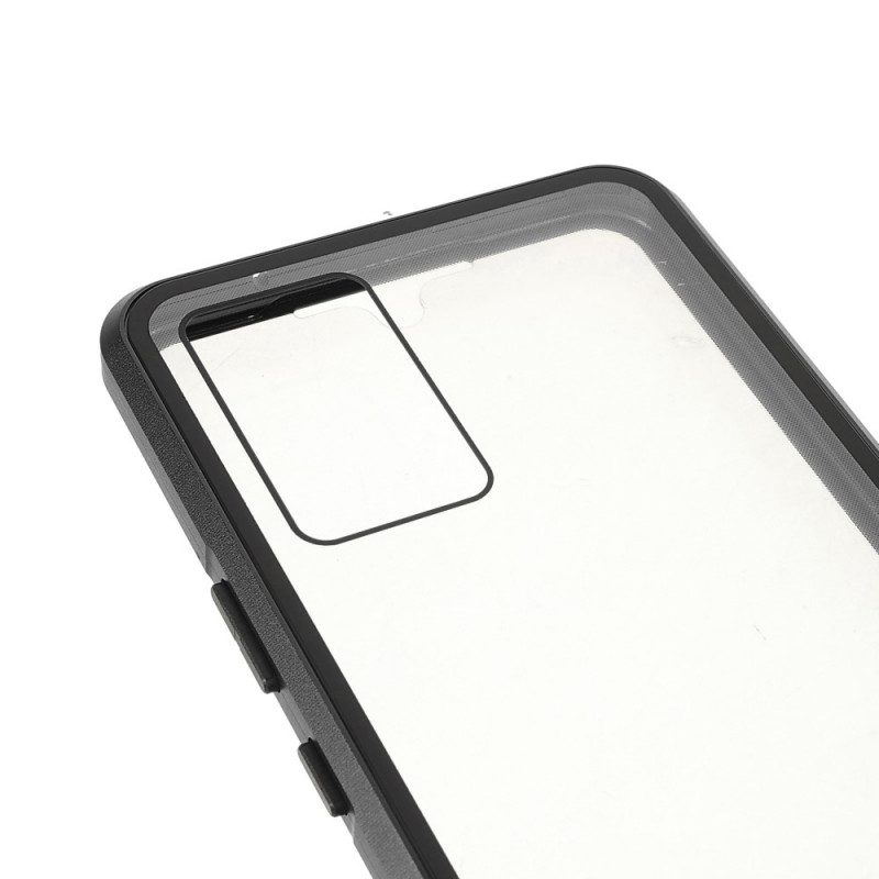 Cover Vivo V21 5G Due Lati In Vetro Temperato Magnetico E Metallo