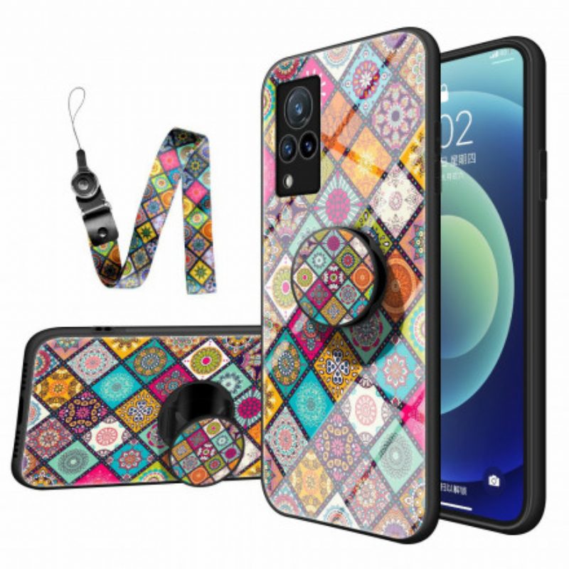 Cover Vivo V21 5G Supporto Magnetico Patchwork