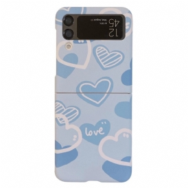 Folio Cover Samsung Galaxy Z Flip 4 Custodia in pelle Amo I Fiori